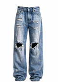 MIDNIGHT STATE® - STARBURST DISTRESSED JEANS