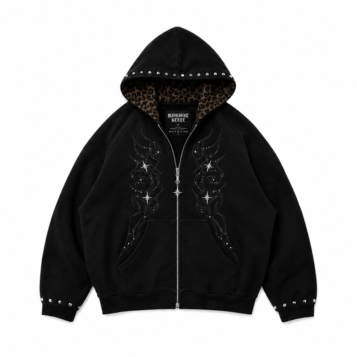 MIDNIGHT STATE® - FLAME ZIP HOODIE